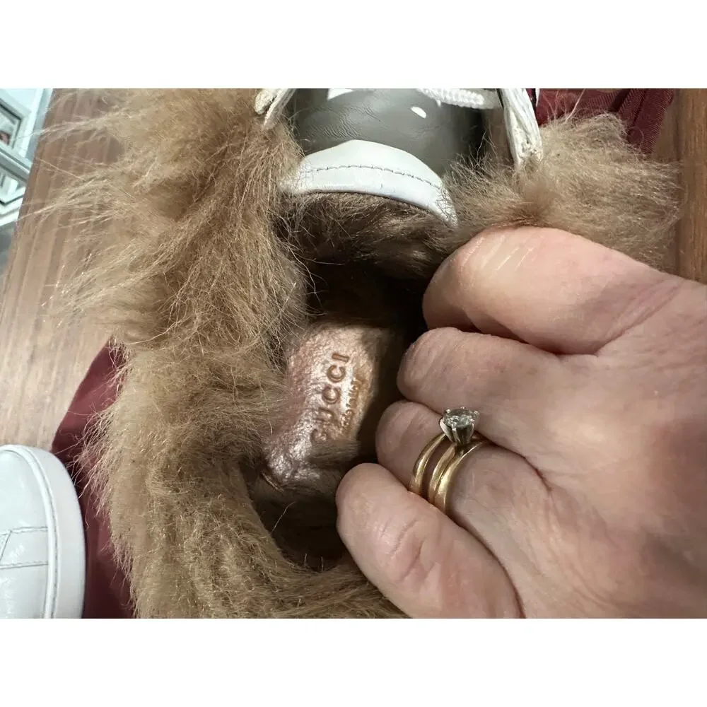 Gucci Ace Sneakers with Genuine Fur Lining Size 38.5 - Picture 12 of 15